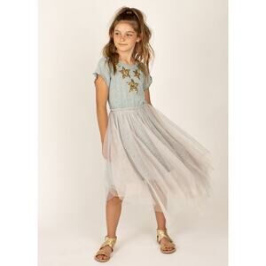 Joyfolie Mia Joy Feya Dress in Heather Gray Girl’s Size 8